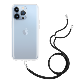 Lanyard Case - iPhone 14 Pro - Soft TPU Protective Cover with Necklace - Clear