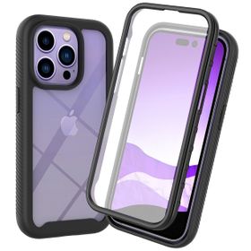 360 Defense Case - iPhone 15 Pro Max Hoesje - Full Body Protection with Built-in Screenprotector - Black