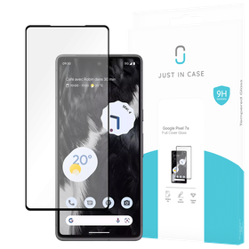 Google Pixel 7a - Full Cover Screenprotector Tempered Glass - Black