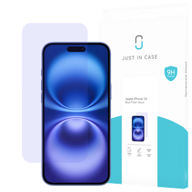 iPhone 16 - Blue Filter Screenprotector Tempered Glass