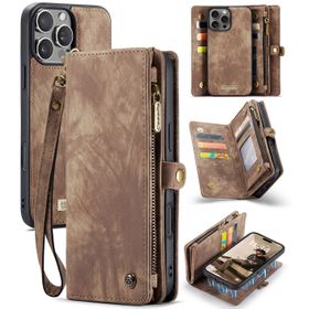 Caseme Case iPhone 16 Pro Max - Multifunctional Wallet - Brown