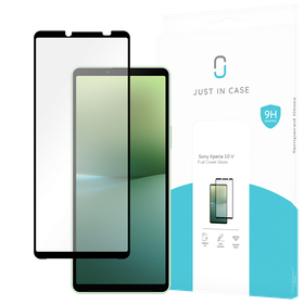 Sony Xperia 10 V - Full Cover Screenprotector Tempered Glass - Black