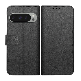 Classic Wallet Case - Google Pixel 9 / 9 Pro - PU leather Book Case - Black