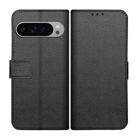 Classic Wallet Case - Google Pixel 9 Pro XL - PU leather Book Case - Black