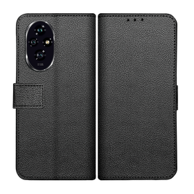 Classic Wallet Case - Honor 200 - PU leather Book Case - Black