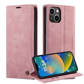 Caseme Case iPhone 14 - Retro Wallet Case - Pink