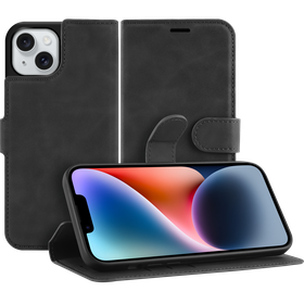 PrimeWallet Case - iPhone 14 - PU leather Wallet Case - Black