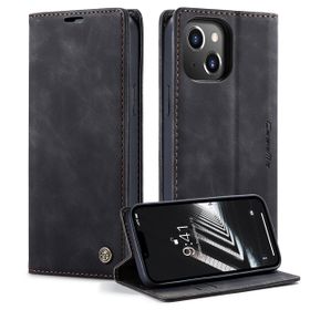Caseme Case iPhone 15 Plus - Retro Wallet Case - Black