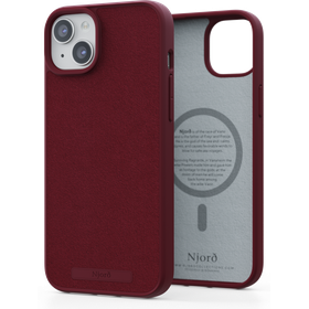 Njord Collections Case iPhone 15 Plus - Suede Comfort+ - Red