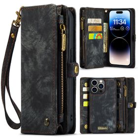 Caseme Case iPhone 15 Pro Max - Multifunctional Wallet - Black