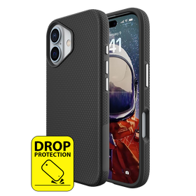 ArmorGrip Case - iPhone 16 Plus - Rugged Back Cover - Drop Protection - Black
