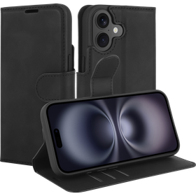 PrimeWallet Case - iPhone 17 - PU leather Wallet Case - Black