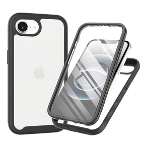 360 Defense Case - iPhone 17e / 16e Hoesje - Full Body Protection with Built-in Screenprotector - Black