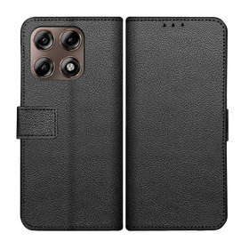 Classic Wallet Case - Motorola Edge 70 Pro - PU leather Book Case - Black
