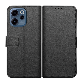 Classic Wallet Case - Oppo Reno15 F - PU leather Book Case - Black