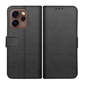 Classic Wallet Case - Oppo Reno15 Pro - PU leather Book Case - Black
