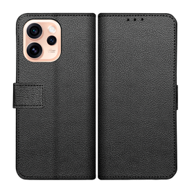 Classic Wallet Case - Oppo Reno15 Pro Max - PU leather Book Case - Black