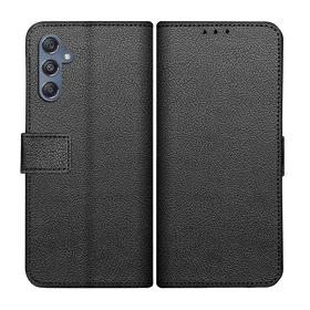 Classic Wallet Case - Samsung Galaxy M34 - PU leather Book Case - Black