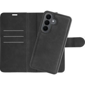 PrimeWallet SnapOn Case - Samsung Galaxy S26 - Detachable PU leather Wallet Case - (compatible with MagSafe) - Black