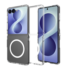 ArmorElite Case - Samsung Galaxy Z Flip8 - Military Grade Back Cover - (compatible with MagSafe) - Clear