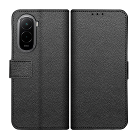 Classic Wallet Case - Xiaomi Poco M7 4G - PU leather Book Case - Black