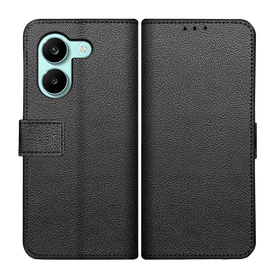 Classic Wallet Case - Xiaomi Poco X8 Pro - PU leather Book Case - Black
