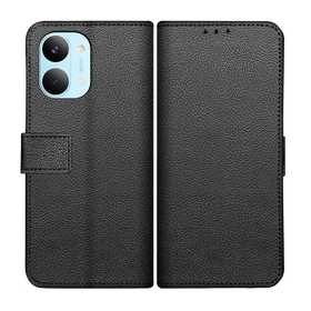 Classic Wallet Case - Xiaomi Poco X8 Pro Max - PU leather Book Case - Black