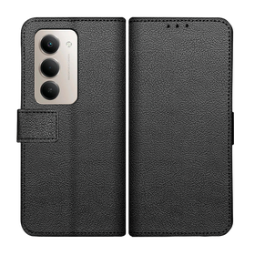 Classic Wallet Case - Xiaomi Redmi 15 (4G/5G) - PU leather Book Case - Black