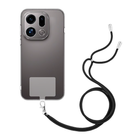 Lanyard Case - Oppo Find X9 - Soft TPU Protective Cover with Necklace - Clear