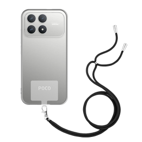 Lanyard Case - Xiaomi Poco F8 Pro - Soft TPU Protective Cover with Necklace - Clear