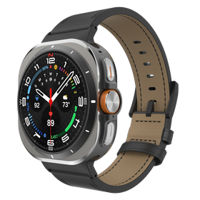 Timeless Leather Strap - Galaxy Watch Ultra (2024 / 2025) - Black