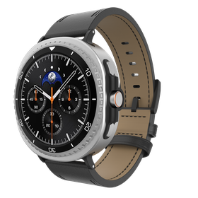 Timeless Leather Strap - Galaxy Watch8 / Watch8 Classic - Black