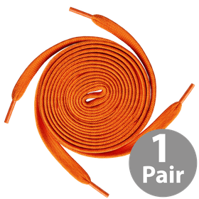 Polyester Flat Shoe Laces - Orange - 1 Pair
