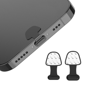 USB-C Port Covers with Adhesive Strip - Black (50-pack)