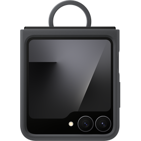 Samsung Galaxy Z Flip7 FE / Z Flip6 - Silicone Cover with Ring - Black - EF-PF741TBEGWW