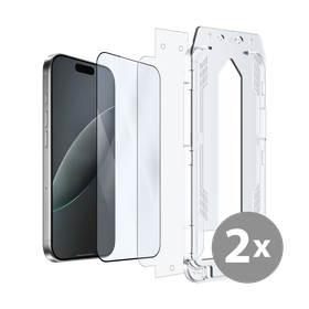 iPhone 17 Pro Max / 16 Pro Max - Tempered Glass Screenprotector with Applicator - 2 Pack