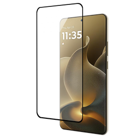 Motorola Signature - Full Cover Screenprotector Tempered Glass - Black