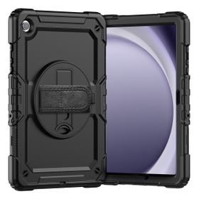 Samsung Galaxy Tab A9+ - Shockproof Case (PET Screenprotector/Hand Strap) - Black