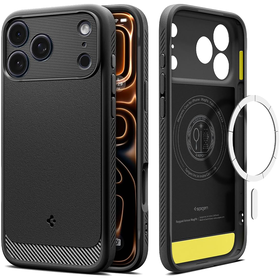 Spigen Case iPhone 17 Pro Max - Rugged Armor MagFit - Black