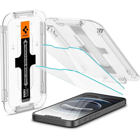 Spigen Screenprotector iPhone 13 / 13 Pro / 14 / 16e / 17e - Tempered Glas with AlignMaster 2 Pack - Clear
