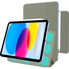iPad 2025 (11th Gen) / iPad 2022 (10th Gen) - Magnetic Sleek TriFold Case - Sage Green