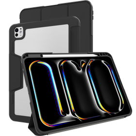 ArmorElite Case - iPad Pro 13 (M5 2025 / M4 2024) - Military Grade Trifold Cover - Black