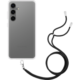 Lanyard Case - Samsung Galaxy S24 - Soft TPU Protective Cover with Necklace - Clear