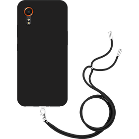 Lanyard Case - Samsung Galaxy Xcover7 - Soft TPU Protective Cover with Necklace - Black