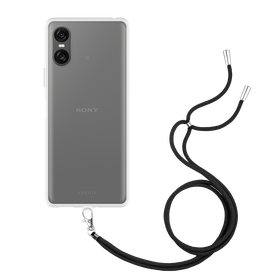 Lanyard Case - Sony Xperia 10 VI - Soft TPU Protective Cover with Necklace - Clear