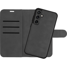 PrimeWallet SnapOn Case - Samsung Galaxy A15 (4G/5G) - Detachable PU leather Wallet Case - Black