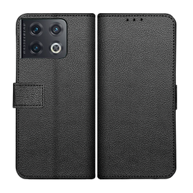 Classic Wallet Case - OnePlus 10 Pro - PU leather Book Case - Black