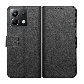 Classic Wallet Case - Xiaomi Poco X6 - PU leather Book Case - Black
