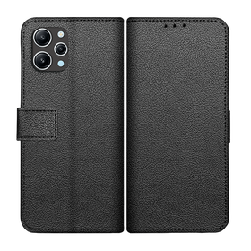Classic Wallet Case - Xiaomi Redmi 12 (4G) - PU leather Book Case - Black