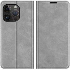iPhone 14 Pro Max - Magnetic Wallet Case - Grey